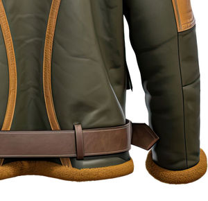 Hot Sale Best Price Custom Color Canvas Front Sheepskin Leather <b>Sherpa</b> Hooded <b>Jacket</b> <b>Men</b> Winter Casual Breathable Windproof - Product Image 5