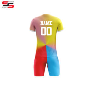 Camiseta de fútbol con impresión de sublimación completa a la venta, conjunto de uniformes de fútbol, uniformes de fútbol de color amarillo y verde - Product Image 2