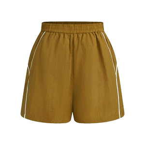 Pantalones cortos calientes de cintura media de algodón 100% de punto, respetuosos con el medio ambiente y transpirables, cierre con cordón antiarrugas, servicio OEM disponible - Product Image 5