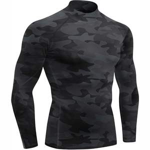 Ventes en gros de t-shirts de compression de fitness à manches longues respirants, écologiques, UPF50, impression numérique personnalisée, rashguard de BJJ MMA pour hommes - Product Image 4