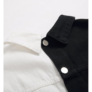 Veste en jean noire pour homme, très confortable, style vintage, 100% coton, respirante, séchage rapide, vente en gros - Product Image 3