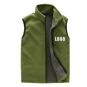 <b>Men's</b> Winter Outer Wear Woolen Polar Fleece Vest Breathable Windproof Waterproof Custom Colors Zipper Closure Body <b>Warmer</b> High - Product Image 2