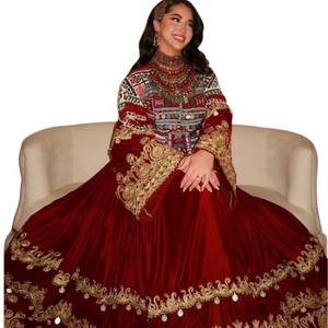 เดรสวินเทจสำหรับผู้หญิงชุดเดรสปักลายลูกไม้มีซิปสไตล์ปากีสถานออกแบบได้ตามต้องการ - Product Image 1