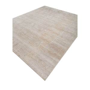 Alfombra de Lana y Seda Entropy Ivory Anudada a Mano AKWS-1494, Rectangular con Patrón de Rompecabezas, para Sala de Estar, Adolescentes y Pasillos - Product Image 2