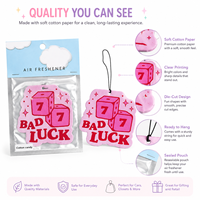 Lot de 100 désodorisants de voiture personnalisés en carton, non toxiques, aux senteurs naturelles de rose, noix de coco, pomme et jasmin, longue durée