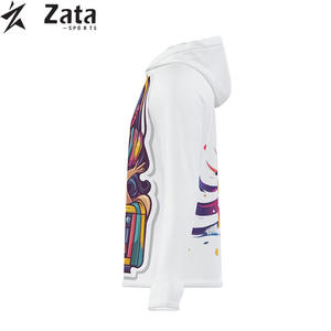 Hiver Mode Hommes Distressed Graphic Pullover Hoodie DTG Print Torn Hip Pop Custom Logo Full Size Custom Colors - Product Image 4