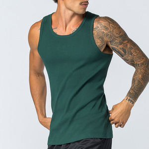 Venta al por mayor de camisetas con logotipo personalizado Atlético gimnasio Fitness entrenamiento correr camisetas hombres culturismo Stringer Tank Top Tank Tops - Product Image 3