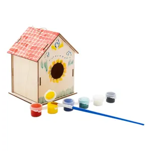 Nichoir à oiseaux DIY Titmice, artisanat écologique en bambou et en bois - Product Image 4