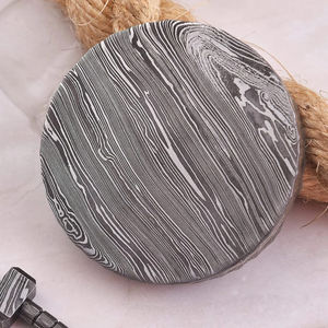 Cendrier en acier Damas de qualité supérieure, cendrier décoratif en métal lourd pour fumeurs, élégant centre de table pour la maison, le salon, le café - Product Image 2