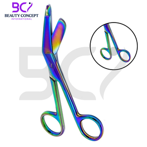 กรรไกรผ้าพันแผลอเนกประสงค์สำหรับ4.5สีรุ้งสแตนเลสพื้นฐานของเครื่องมือผ่าตัด - Product Image 6