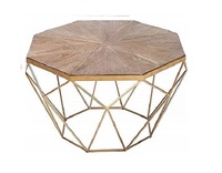 Table basse en bois de style moderne avec bois naturel pour le salon Table centrale de couleur noir mat Matériau de haute qualité