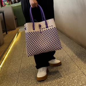 New Style Eco-Friendly Women's Handbags Recycled Plastic Straw Weave Bags Indonesia Weaved <b>Apparel</b> for Adults - Product Image 4