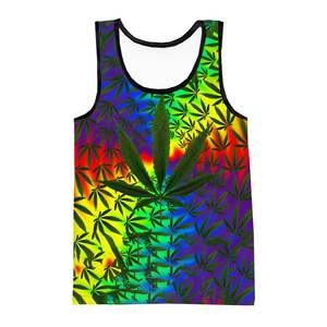 เสื้อกล้ามพิมพ์ลายใบไม้ 3 มิติสำหรับผู้ชาย เสื้อผ้าแขนกุด - Product Image 1