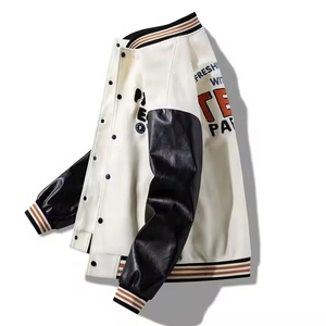 เสื้อแจ็กเก็ตมีสไตล์สตรีทแวร์เสื้อแจ็กเก็ตทีมโรงเรียนแบบไม่มีปกปักโลโก้ตามสั่ง - Product Image 3