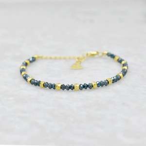 Pulsera de Diamantes Azules Naturales AAA, Chapado en Oro de 18K, Joyería Hecha a Mano, Proveedor Mayorista - Product Image 2