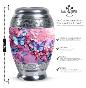 Colourful Flying Butterflies Cremation <b>Urn</b> Large Cremation <b>Urn</b> <b>For</b> <b>Ashes</b> - Product Image 2