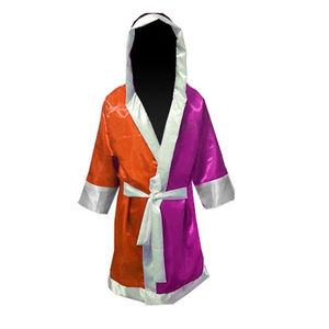 Precio más vendido Bata de boxeo Vestido de artes marciales Algodón Satén Transpirable Bata de boxeo profesional de alta calidad - Product Image 3