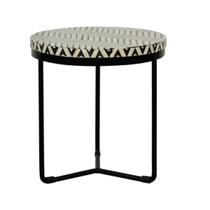 Table basse en métal en aluminium de finition d'incrustation d'os pour la table basse décorative faite à la main de meubles de chambre à coucher - Product Image 3