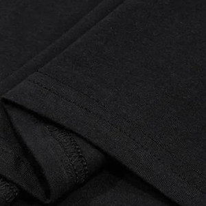 เสื้อยืดผู้ชายโอเวอร์ไซส์ผ้าฝ้าย100% ขนาดใหญ่สำหรับผู้ชายเสื้อยืดพิมพ์ลายกราฟิกสีดำล้วนขนาดพิเศษ - Product Image 4