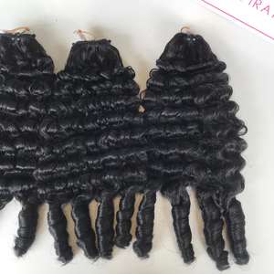 Hot Selling Super Black Fancy Curly <b>Remy</b> <b>Hair</b> <b>Extensions</b> Fast Shipping Wholesale Vietnamese <b>Hair</b> - Product Image 2