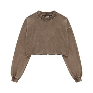 Sweat-shirt d'hiver streetwear imprimé de haute qualité en molleton bouclette lavé, col rond, longueur régulière, coupe oversize, anti-plis - Product Image 1