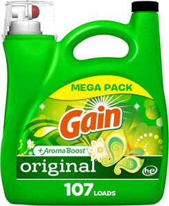 Gain + Odor Defence 184 Floz Détergent à lessive liquide Compatible HE Super Fresh Blast Scent 128 Charges - Product Image 6