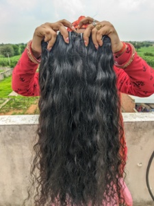 100% extensions de cheveux humains indiens vierges noirs bruts à donneur unique vague naturelle paquets alignés sur les cuticules non traités vendeur bon marché - Product Image 4