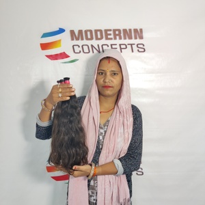 Extensiones de cabello indio a granel Natural 100% suministradas por el proveedor, cutícula virgen cruda alineada, sin procesamiento químico, onda Afro de 8 pulgadas - Product Image 3