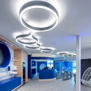 110V 220V Dali mờ nhôm hồ sơ Aquarius vòng hình dạng LED tuyến tính ánh sáng cho văn phòng KTV phòng tập thể dục Thanh - Product Image 1