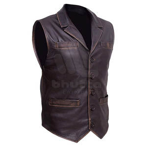 Gilet en cuir décontracté pour homme - Respirant, écologique, de haute qualité, personnalisable - Product Image 2