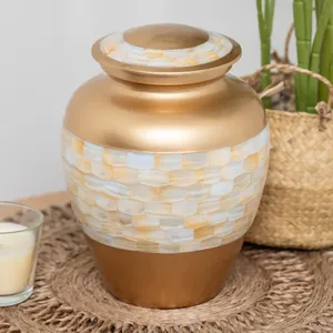 2024 nuevos productos urnas oro madre de perla urna cenizas humanas urnas de cremación para cenizas humanas - Product Image 6