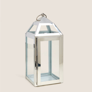 โคมไฟโลหะตั้งพื้นสำหรับเทศกาลคริสต์มาสสีเงินและสีทองขนาดมินิใช้ตกแต่งสวนที่วางเทียน - Product Image 4