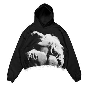 Sudadera con Capucha Estampada de Felpa Gruesa Orgánica 100% Algodón Ecológica de 500 Gramos para Hombre de Invierno - Product Image 3