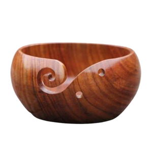 Bol de fil à tricoter décoratif en bois fait à la main conception de tourbillon lourd écologique allant au micro-ondes et au four - Product Image 6