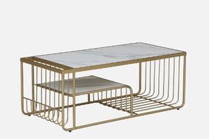 โต๊ะโชว์หินอ่อนขนาดใหญ่ในห้องนั่งเล่นโต๊ะโลหะทันสมัยโต๊ะวางกลางโต๊ะข้างโซฟาสำหรับตกแต่งบ้าน - Product Image 6