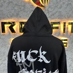 Sweat à capuche zippé avec logo personnalisé le plus demandé Puff Printed fabriqué en usine prix bon marché sweats à capuche pour hommes vente à chaud - Product Image 6