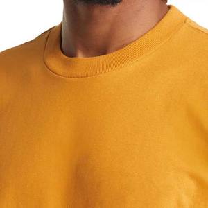 <b>Yellow</b> Color Plain <b>Men's</b> <b>T</b>-<b>Shirts</b> Customized Logo Design Short Sleeve Oversized Summer Sports Casual Cotton <b>Men's</b> <b>Shirts</b> O Neck - Product Image 4