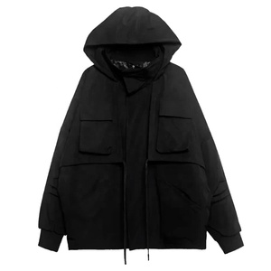 Chaquetas Techwear Cyperpunk para hombre, cortavientos de invierno, bolsillos Cargo, capucha suelta, Parka táctica para actividades ninja al aire libre lavadas - Product Image 6