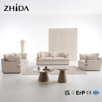 Kommerzielles Sofa-Set 1+2+3-Sitzer Cloud-Polsterung Lounge Wohnzimmer Heim-Möbel Indoor-Couch Sofa-Garnitur für Hotel Villa