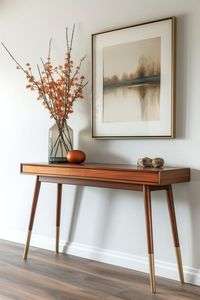 Table console en bois rustique moderne avec construction durable pour une décoration élégante d'entrée ou d'angle de chambre - Product Image 3