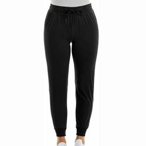 Liso de gran tamaño con diseño de logotipo personalizado Ropa de mujer Pantalones de pierna ancha de cintura alta para mujer - Product Image 2
