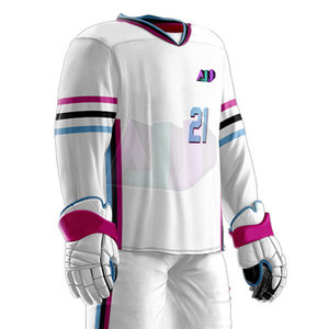 Uniformes de Hockey sobre Hielo al por Mayor 2025, Tela 100% Poliéster, Colores y Logotipo Personalizados, Transpirable y Absorbente de Humedad - Product Image 5