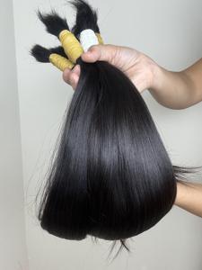 ผมต่อเวียดนามแท้แบบตรงยาว  ปลายผมแบบ Super Double Drawn สีน้ำตาลดำธรรมชาติ สำหรับการจัดแต่งทรงผมตามสั่ง - Product Image 2