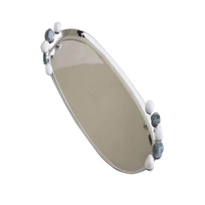 Plateau de service ovale brillant en aluminium poli pour la restauration hôtelière et la cuisine – Idéal pour les desserts et les aliments - Product Image 4