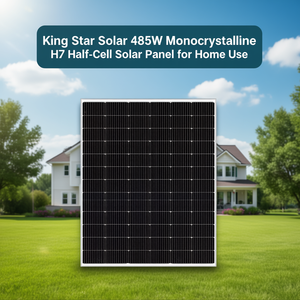 แผงโซลาร์เซลล์ King Star Solar 485W โมโนคริสตัลไลน์ HJT แบบฮาล์ฟเซลล์ สำหรับใช้ในบ้าน - Product Image 3