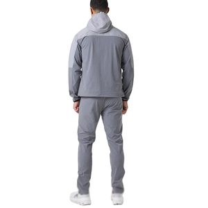 Nouveauté Survêtement Homme en Nylon Personnalisé Streetwear Coupe-Vent avec Col à Capuche et Motif Brodé Uni 2026 - Product Image 2