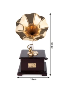 Gramófono Antiguo Dorado, Pieza Decorativa de 12 Pulgadas, Decoración Dorada para el Hogar, Estilo Moderno, Decoración Rústica - Product Image 6