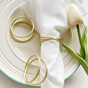 Hot Selling Brass Polished Stainless Steel Modern Gold Knotted Latest Napkin Rings Best Designer Napkin Rings - Product Image 6