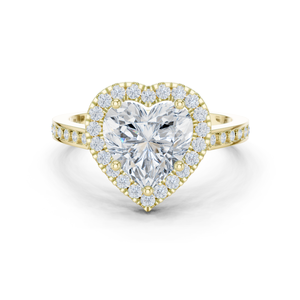 Bague en diamant avec cœur en moissanite 14K pour femme - Product Image 4