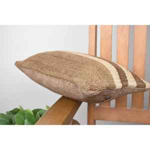 Oreiller en laine Kilim beige 8x16 pouces de luxe rustique moelleux Floral jeter pour canapé literie Portable Vintage tissé Patchwork Design - Product Image 5